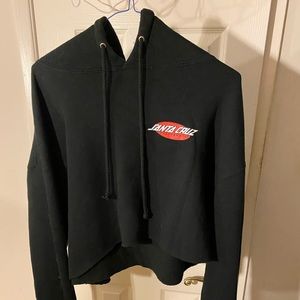 SOLD ❌ Santa Cruz Crop Top Hoodie Women’s Black